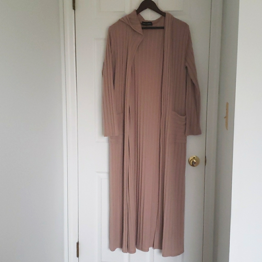 Hooded Sweater Duster